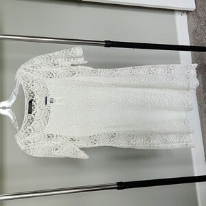 Ralph Lauren white lace dress in petite large